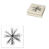 Medium Sneeuwvlok Rubber Stamp Rubberstempel (Gestempeld)