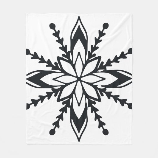 Medium Snowflake Fleece Blanket Deken (Voorkant)