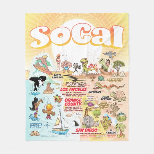 Medium SoCal Fleece Blanket (Voorkant)