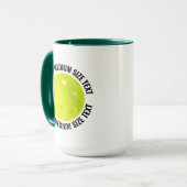 Medium Text H. GREEN Combo 15oz Aangepaste Pickleb Mok (Voorkant links)