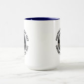 Medium Text NAVY BLauw Combo 15oz Aangepaste 8 Bal Mok (Midden)