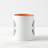 Medium Text ORANGE Combo 11oz Custom Honkbalpetje Mok (Midden)