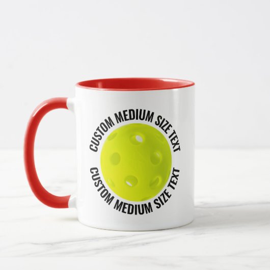 Medium Text RODE Combo 11oz Aangepaste Pickleball Mok (Links)
