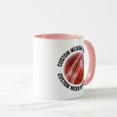 Medium Text ROZE Combo 11oz Aangepaste Cricket Mok (Voorkant rechts)