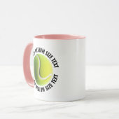 Medium Text ROZE Combo 11oz Aangepaste Tennis Mok (Voorkant links)