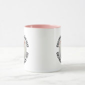 Medium Text ROZE Combo 11oz Custom Honkbalpetje Mok (Midden)