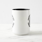 Medium Text ZWART Combo 15oz Aangepaste Golf Mok (Midden)