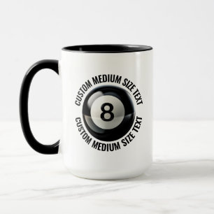 Medium Text ZWART Combo 15oz Custom 8 Ball Mok