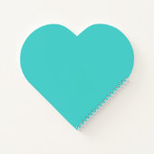 Medium Turquoise Hart Notitieboek (Achterkant)