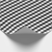 Medium zwart-wit Gingham-pakpapier Cadeaupapier (Hoek)