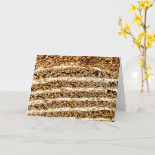 Medovik Honey Cake Abstract Kaart (Gele Bloem)