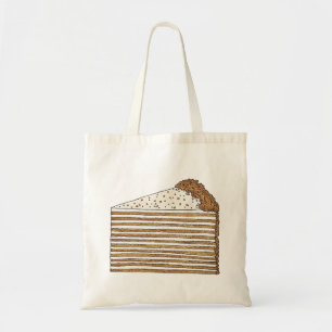Medovik Honey Cake Slice Russisch Oekraïens Desser Tote Bag