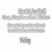 Medusa awaynowe Horror 3MMHead Bphrases Diecut 25 Sticker (Voorkant)