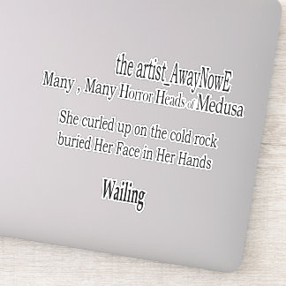 Medusa awaynowe Horror 3MMHead Bphrases Diecut 25 Sticker