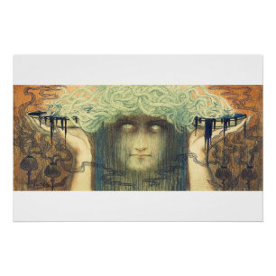 Medusa door Jean Delville, 1893 Perfect Poster