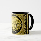 Medusa d'or de l'Empire français Mug (Devant droit)