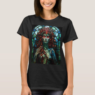Medusa - Glas in lood venster Tiffany stijl T-shirt