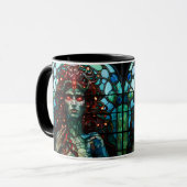 Medusa - Glas-in-loodraam in Tiffany-stijl Mok (Voorkant links)
