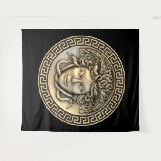 Medusa Gold Wall Art Wandkleed (Voorkant (horizontaal))