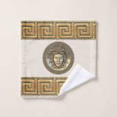 Medusa Golden Gorgon Grec Key BEIGE (Gant de toilette)