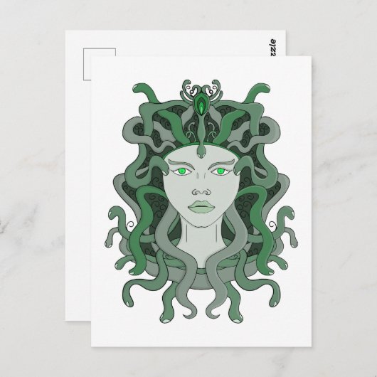 Medusa Gorgo Slang Gorgon Monster Griekse mytholog Briefkaart (Voorkant / Achterkant)
