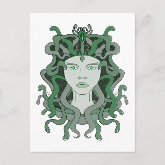 Medusa Gorgo Slang Gorgon Monster Griekse mytholog Briefkaart (Voorkant)