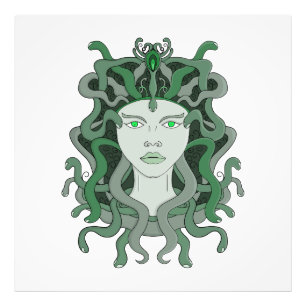 Medusa Gorgo Slang Gorgon Monster Griekse mytholog Foto Afdruk