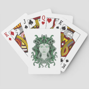 Medusa Gorgo Slang Gorgon Monster Griekse mytholog Pokerkaarten