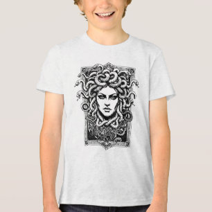 Medusa Griekse Godin met slangen illustratie Tri-Blend Shirt