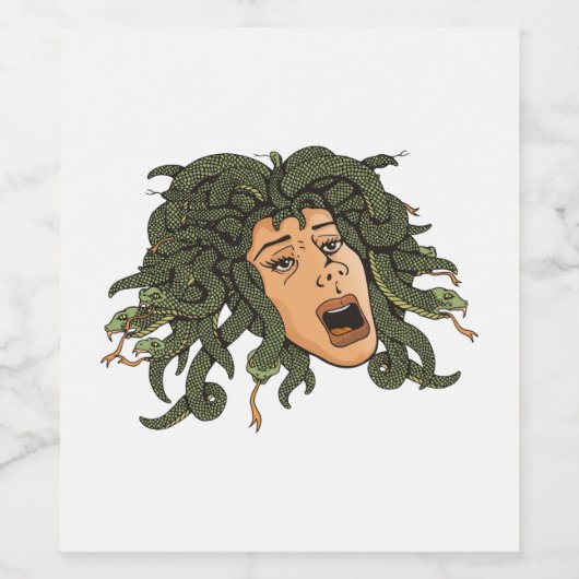 Medusa Head Wijn Etiket (Enkel label)