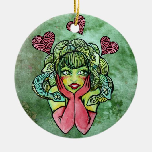 Medusa keramisch ornament (Voorkant)