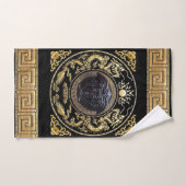 Medusa Noire Concepteur de clés grecques (Serviette à main)