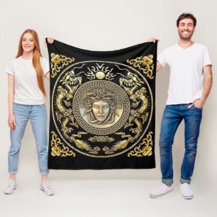 Medusa Oriëntaals Aubusson Ontwerpers Tapijt Fleece Deken