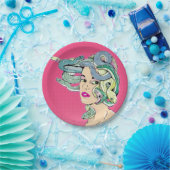 Medusa-Pop Papieren Bordje (Feest)