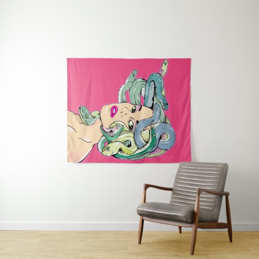 Medusa-Pop Wandkleed (In Situ (horizontaal))