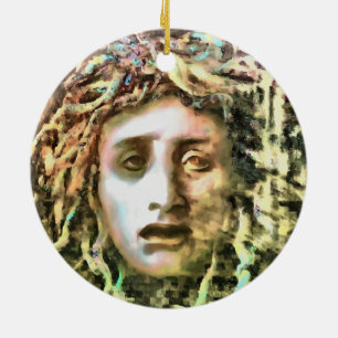 Medusa Portret van een Gorgon Keramisch Ornament