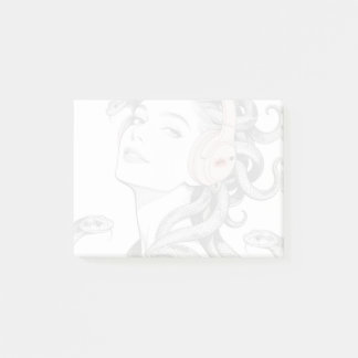 Medusa post-it Notes - pose pour l'appareil photo.