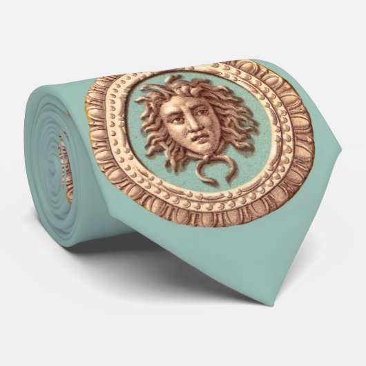 Medusa print stropdas (Opgerold)