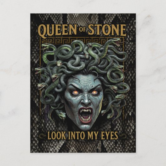 Medusa Queen of Stone Briefkaart (Voorkant)