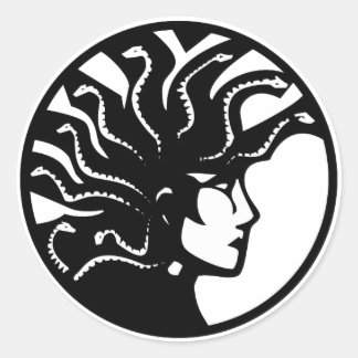 Medusa Ronde Sticker