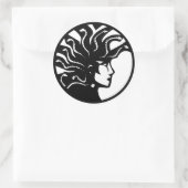 Medusa Ronde Sticker (Tas)