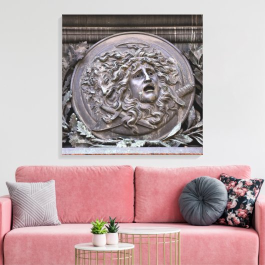 Medusa-schild van Athena Canvas Afdruk (Insitu (Woonkamer))