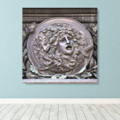 Medusa-schild van Athena Canvas Afdruk (Insitu (Houten vloer))