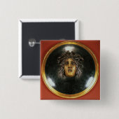 Medusa-schild Vierkante Button 5,1 Cm (Voorkant /achterkant)