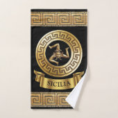 Medusa sicilienne / Cadeau Golden Gorgon / Invité (Serviette à main)