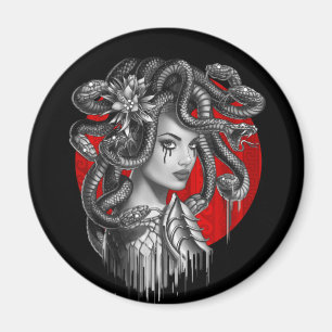 MEDUSA - Snake Head Girl uit het Tattoo van de Gri Magneet
