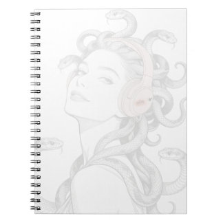 Medusa spiraal notebook- poseer voor de camera. notitieboek