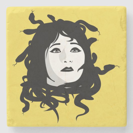 Medusa Stenen Onderzetter (Voorkant)