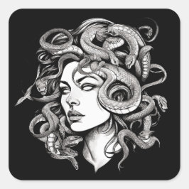 Medusa Vierkante Sticker