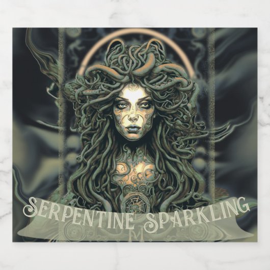 Medusa's Gaze Sparkling Wijnetiket (Enkel label)